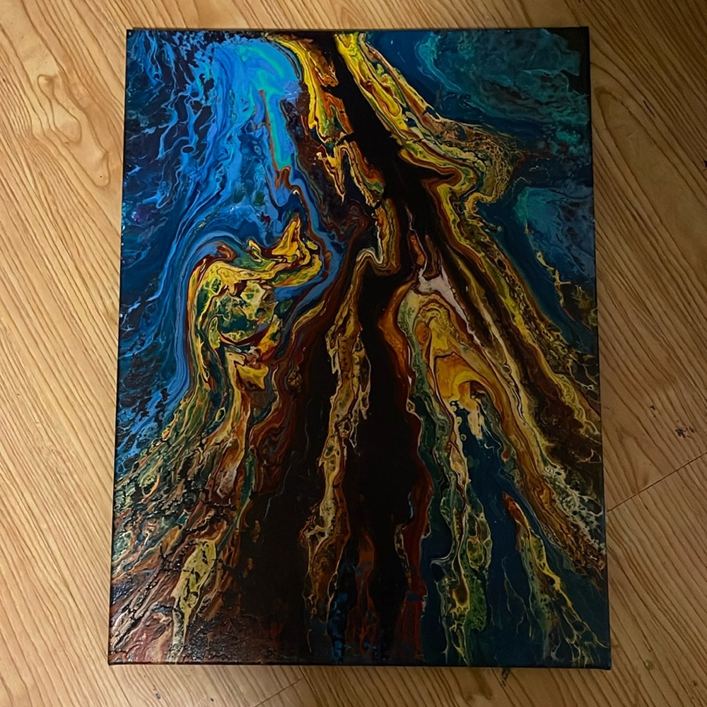Acrylic pour painting